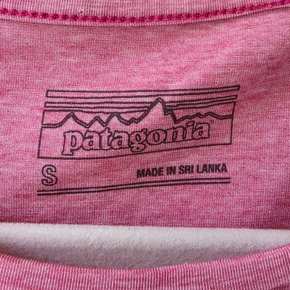 PATAGONIA W's Glorya T Shirt Dress | Small | Pink Ruched 50+ UPF Short Sleeves - Picture 7 of 9